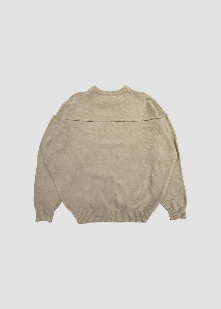 The Blank Lab Drop Shoulder Chenille Sweater in Tan