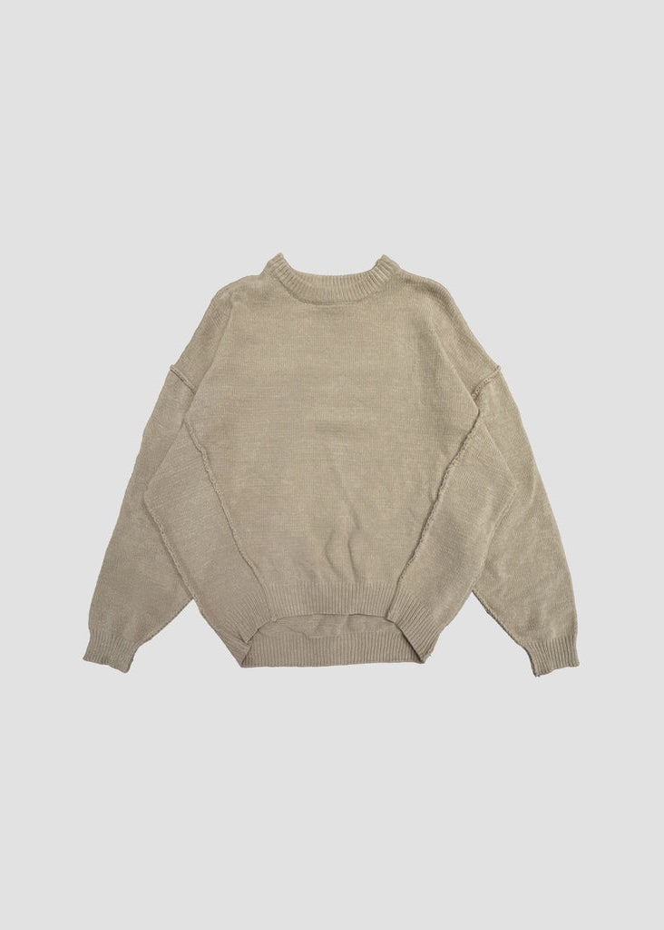 The Blank Lab Drop Shoulder Chenille Sweater in Tan