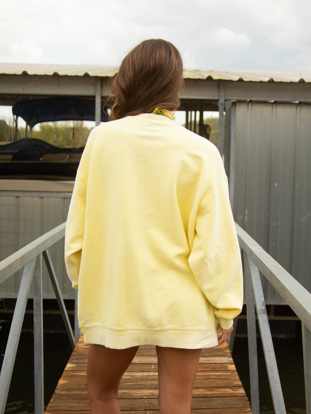 100% Cotton Lake Day Corded Sweatshirt