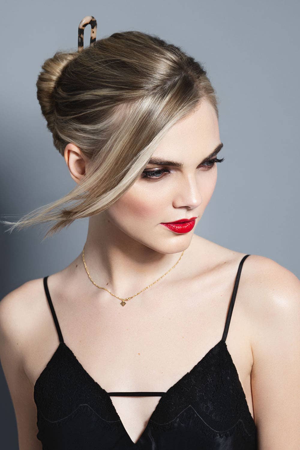 Sleek French Hair Pin in Tortoise