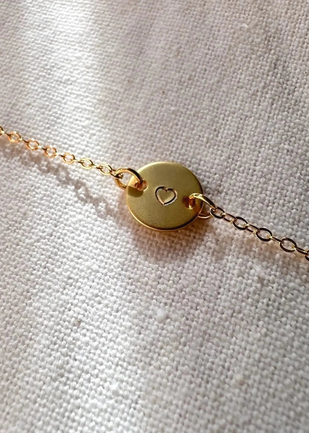 The Little Earring Co. Stamped Heart Bracelet