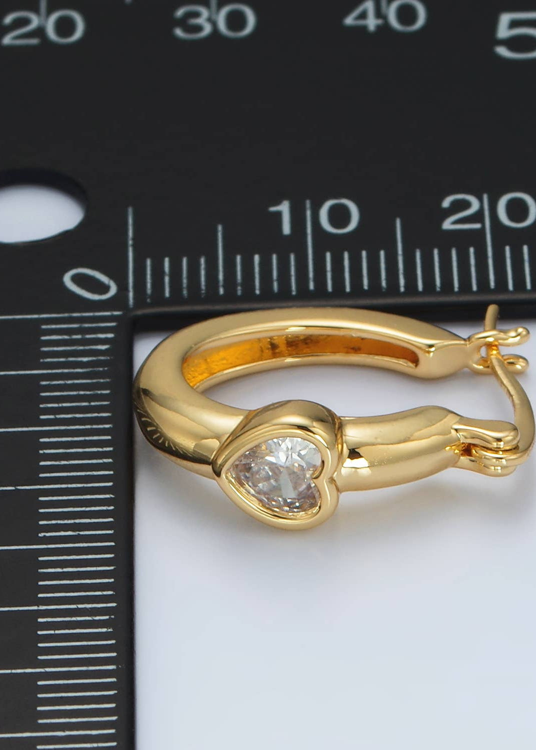 Gold Filled Heart Hoop Earring
