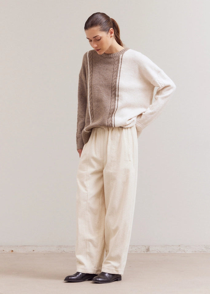 Konnie Cable Contrast Sweater