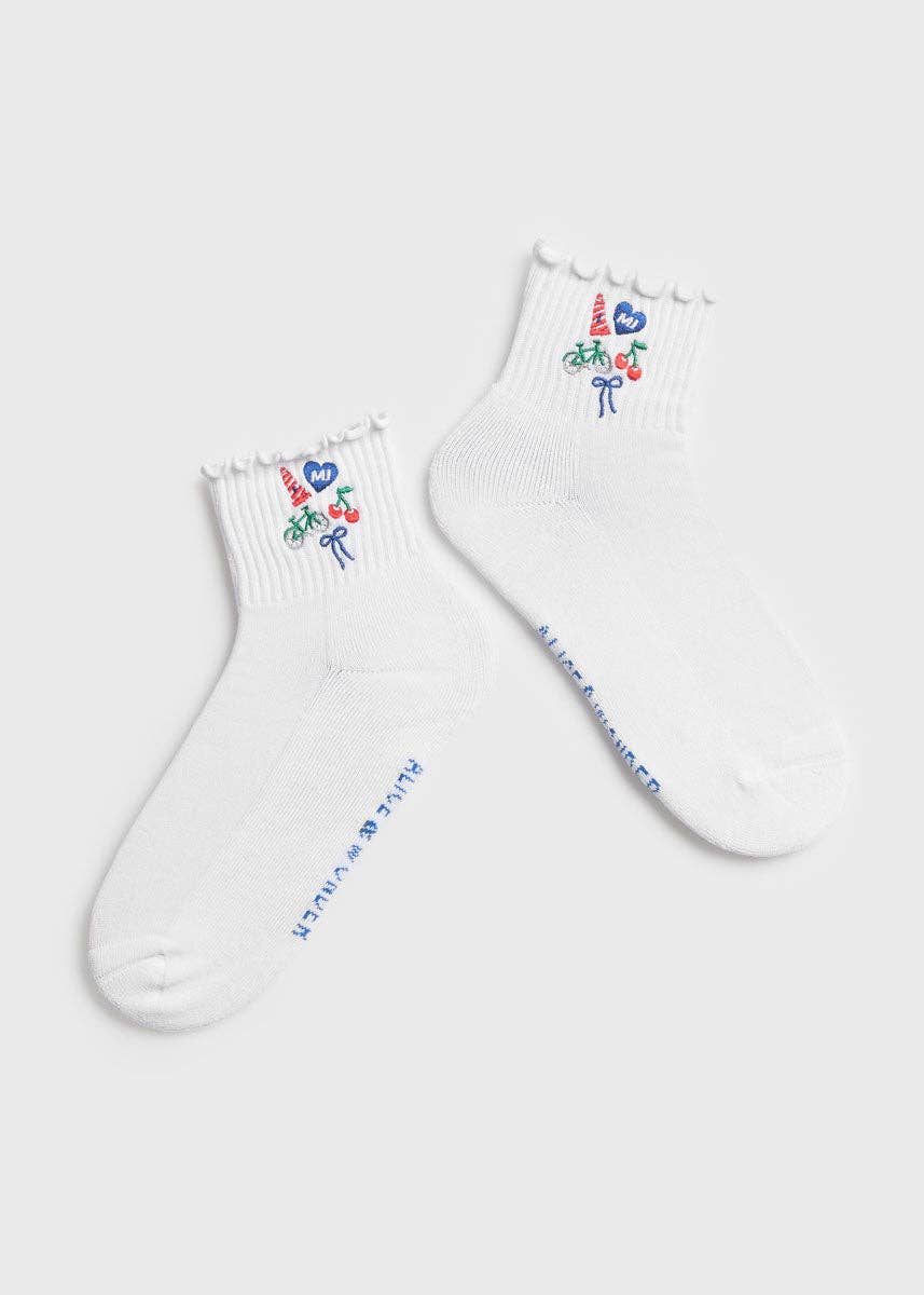 Michigan Icons Ruffle Sock