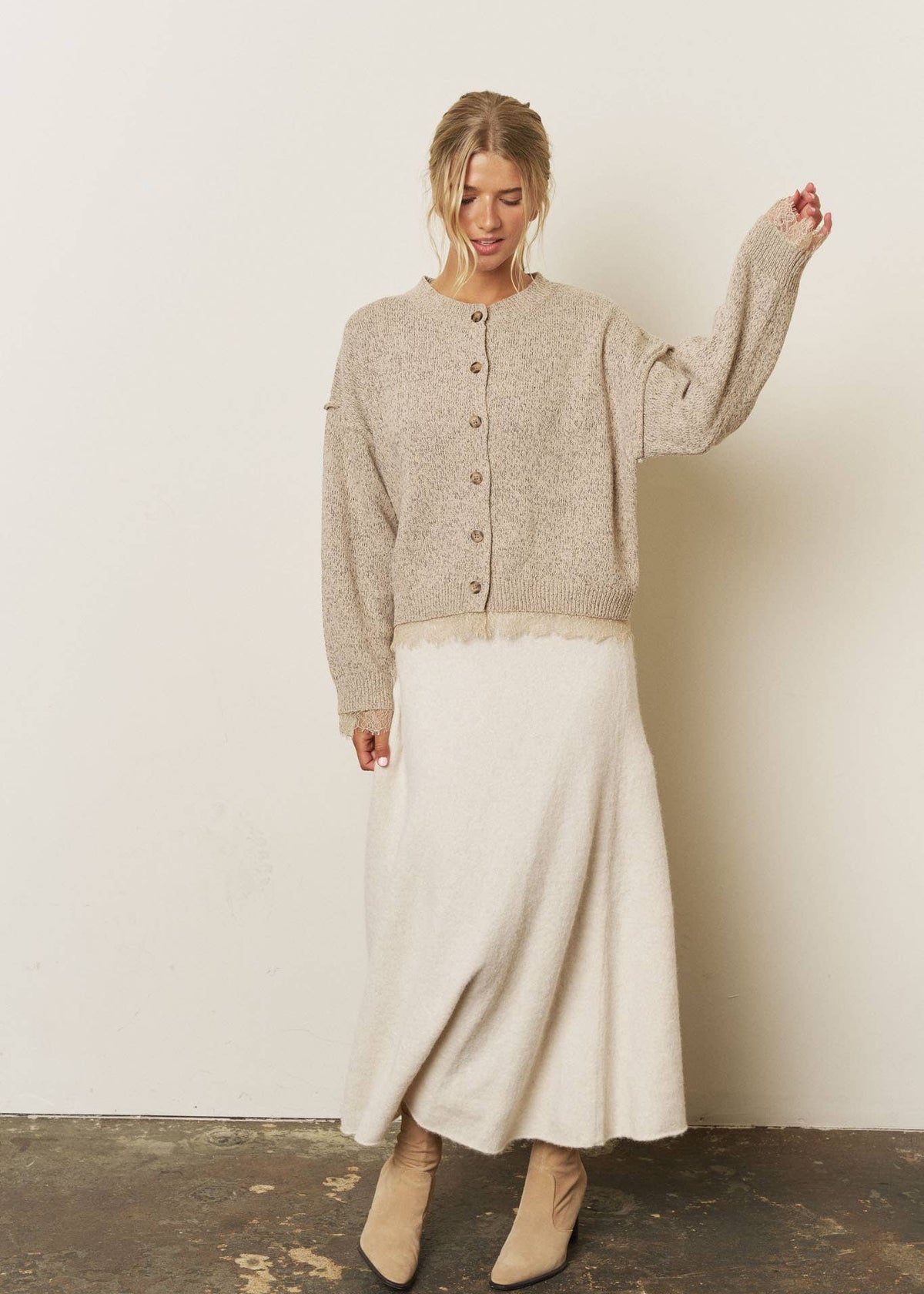 Lizzy Lace Cardigan Top