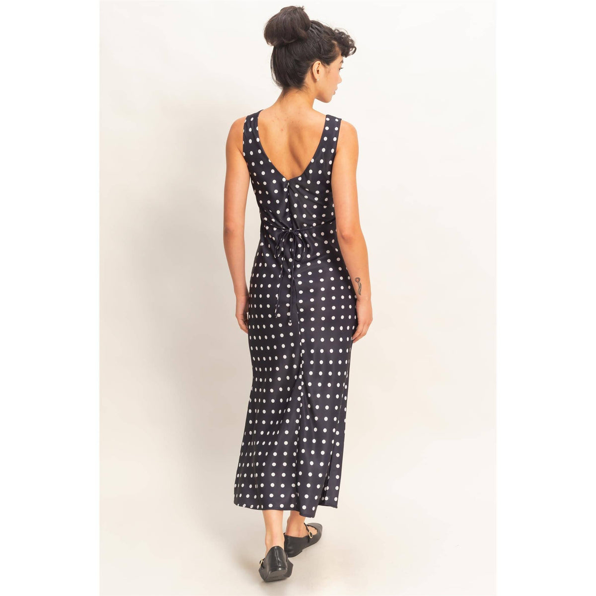 Isla Polka Dot Sleeveless Maxi Dress