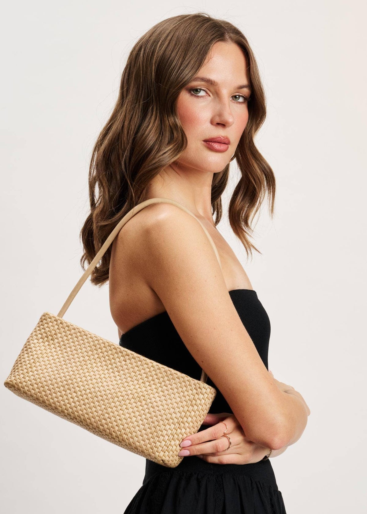 Moda Luxe Lucy Natural Woven Shoulder Bag