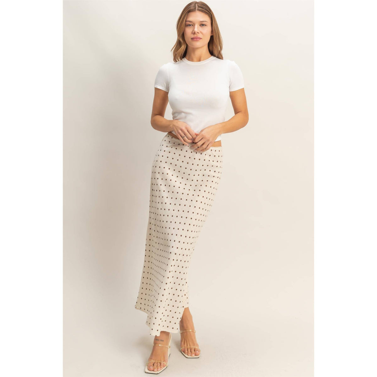 Paisley Polka Dot A-Line Skirt