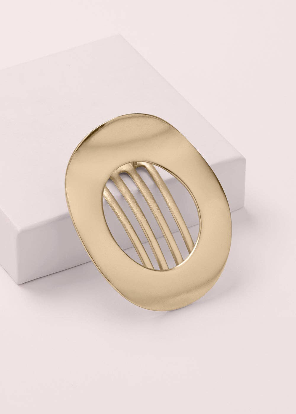 Gilded Flat Hair Clip in Gold