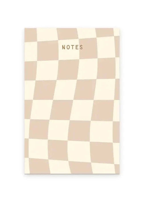 Checkerboard Notepad - Golden Wheat