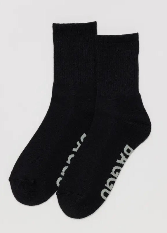 BAGGU Ribbed Sock in Black