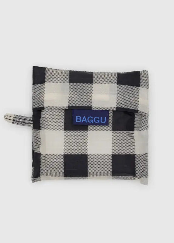 BAGGU Standard Baggu in Black & White Big Check