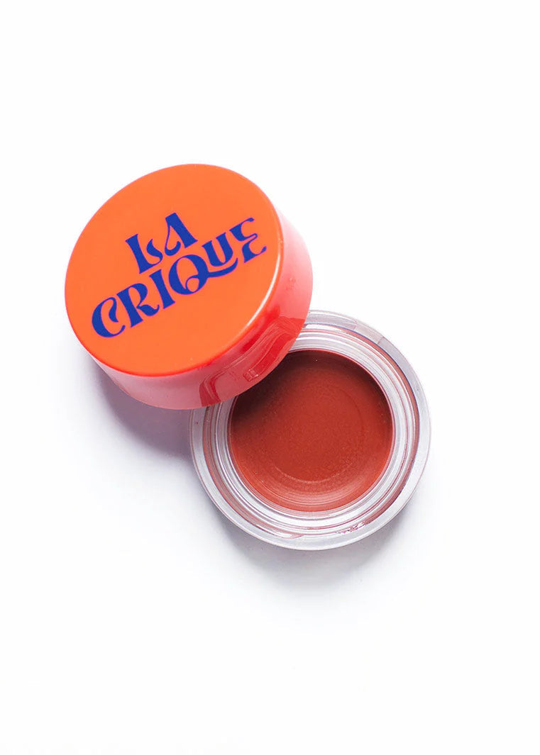 La Crique Tinted Lip Balm & Moisturizing Blush in Brown Red