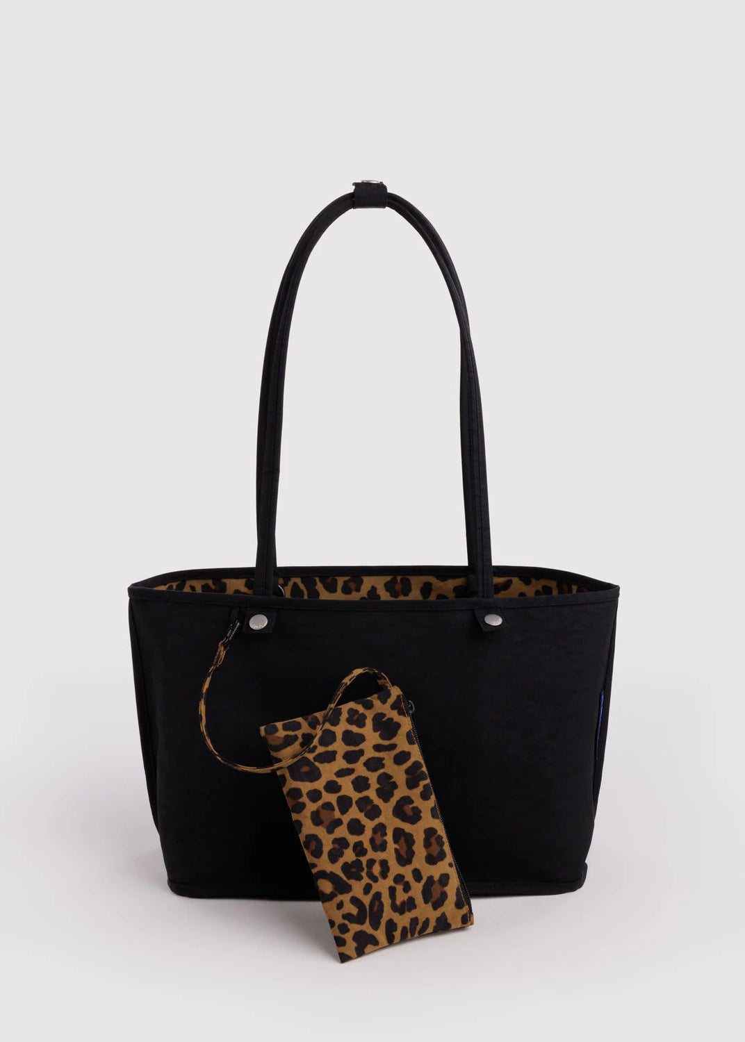 Baggu Nylon Reversible Tote in Leopard Mix