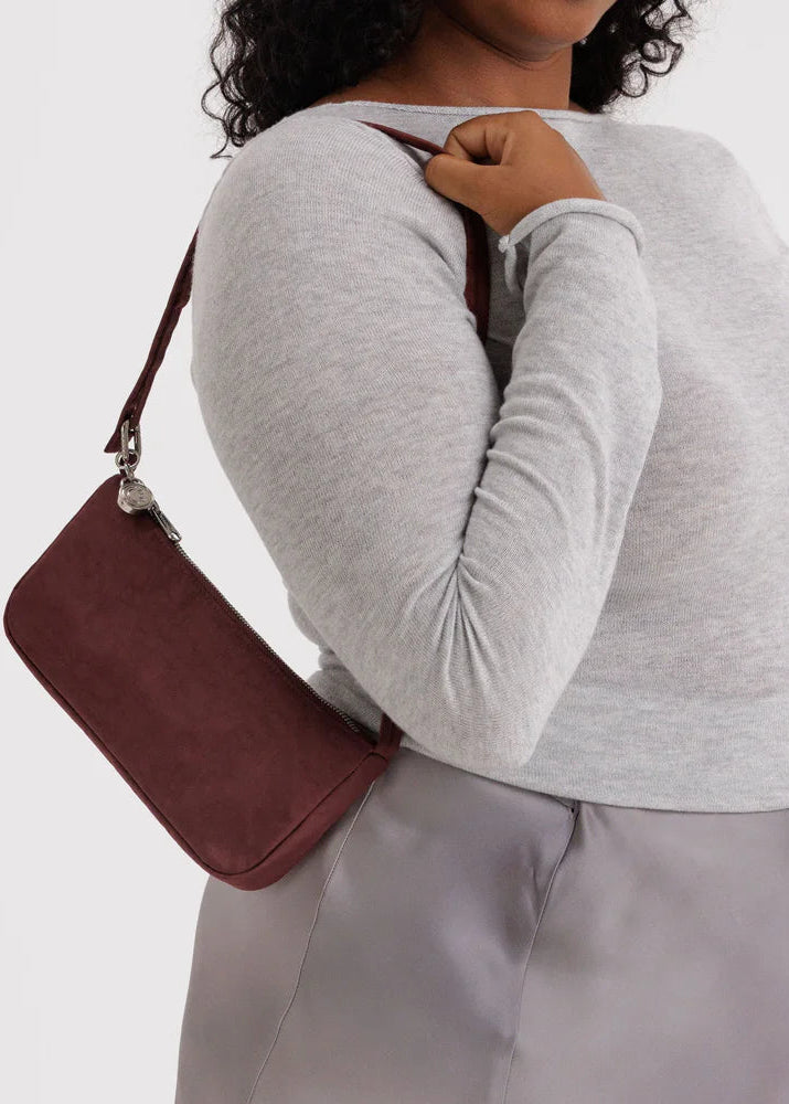 Baggu Nylon Pochette in Mahogany