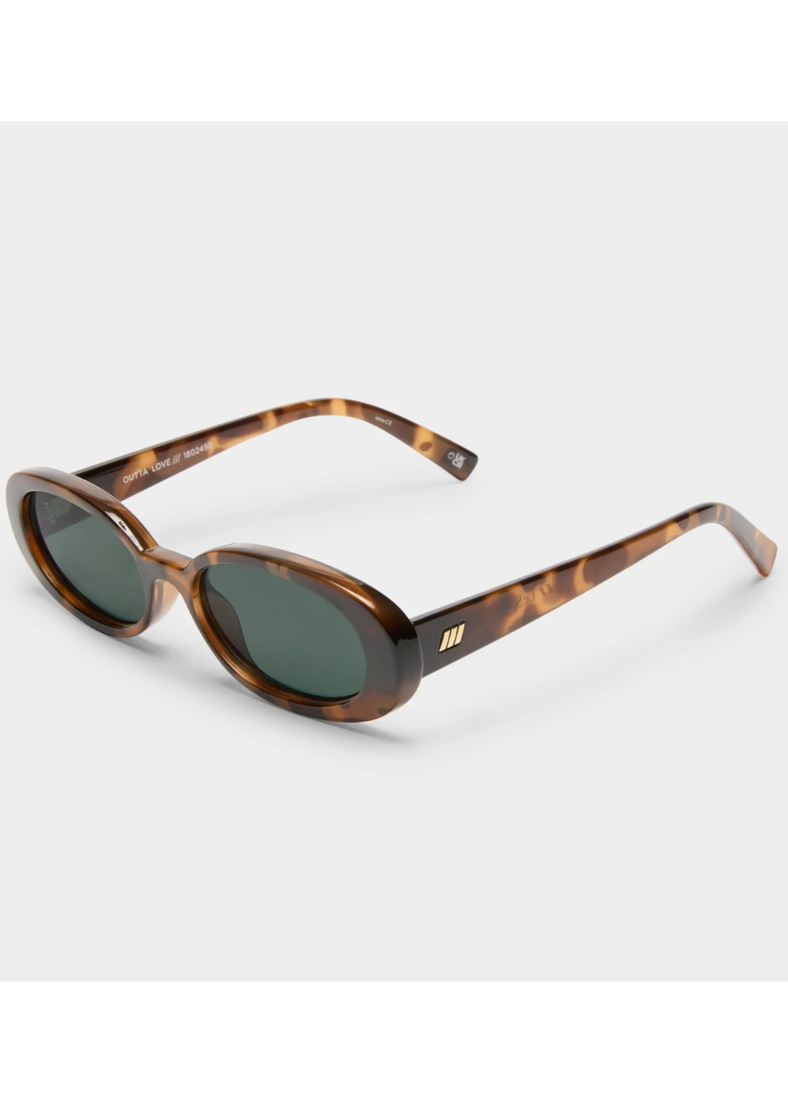 Le Specs Outta Love in Tort Green Mono