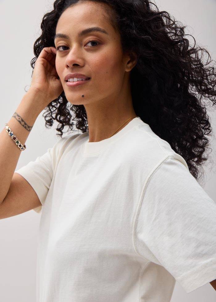 Richer Poorer Relaxed Everyday Tee in Bone