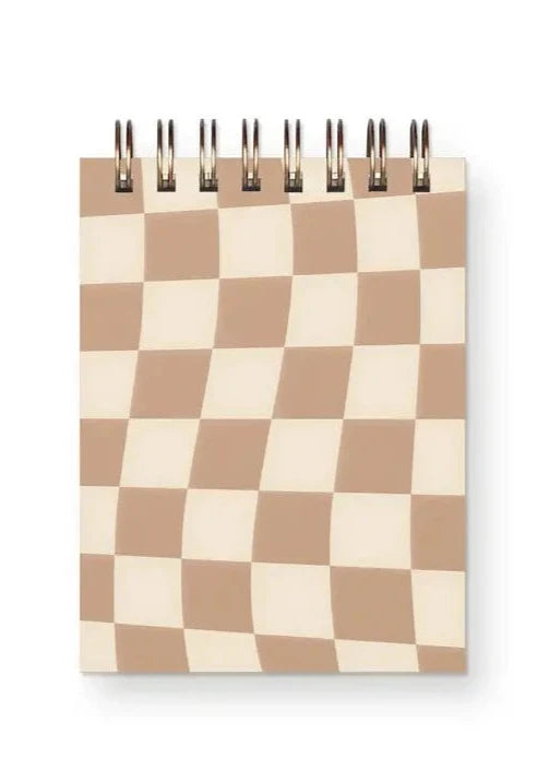 Checkerboard Mini Jotter - Golden Wheat